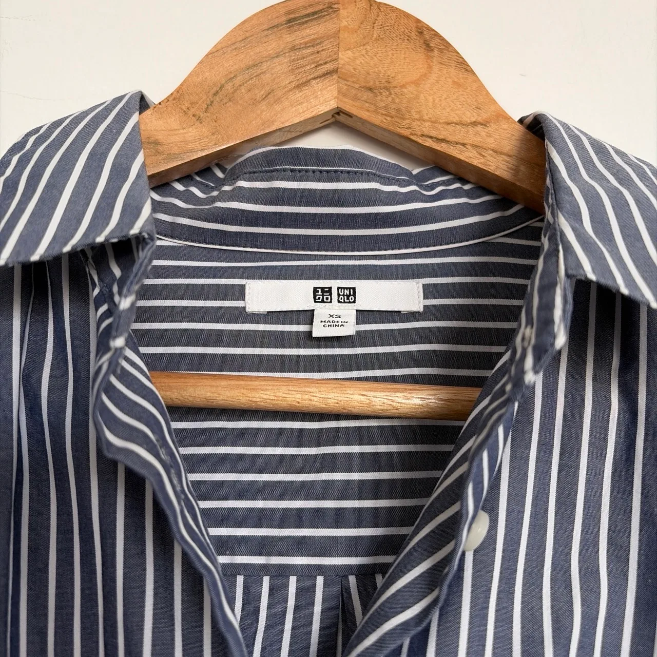 UNIQLO Blue/gray & White Striped Shirt Dress with Tie Belt – XS – photo 4