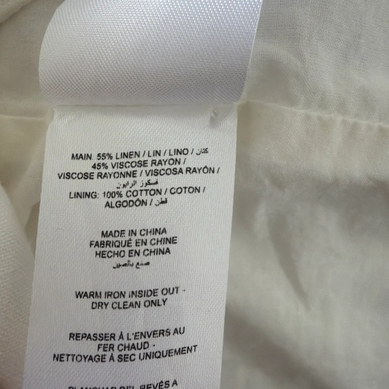 Significant Other Ivory Florina White Linen Blend Midi Skirt Size 6 Coastal Chic – photo 7