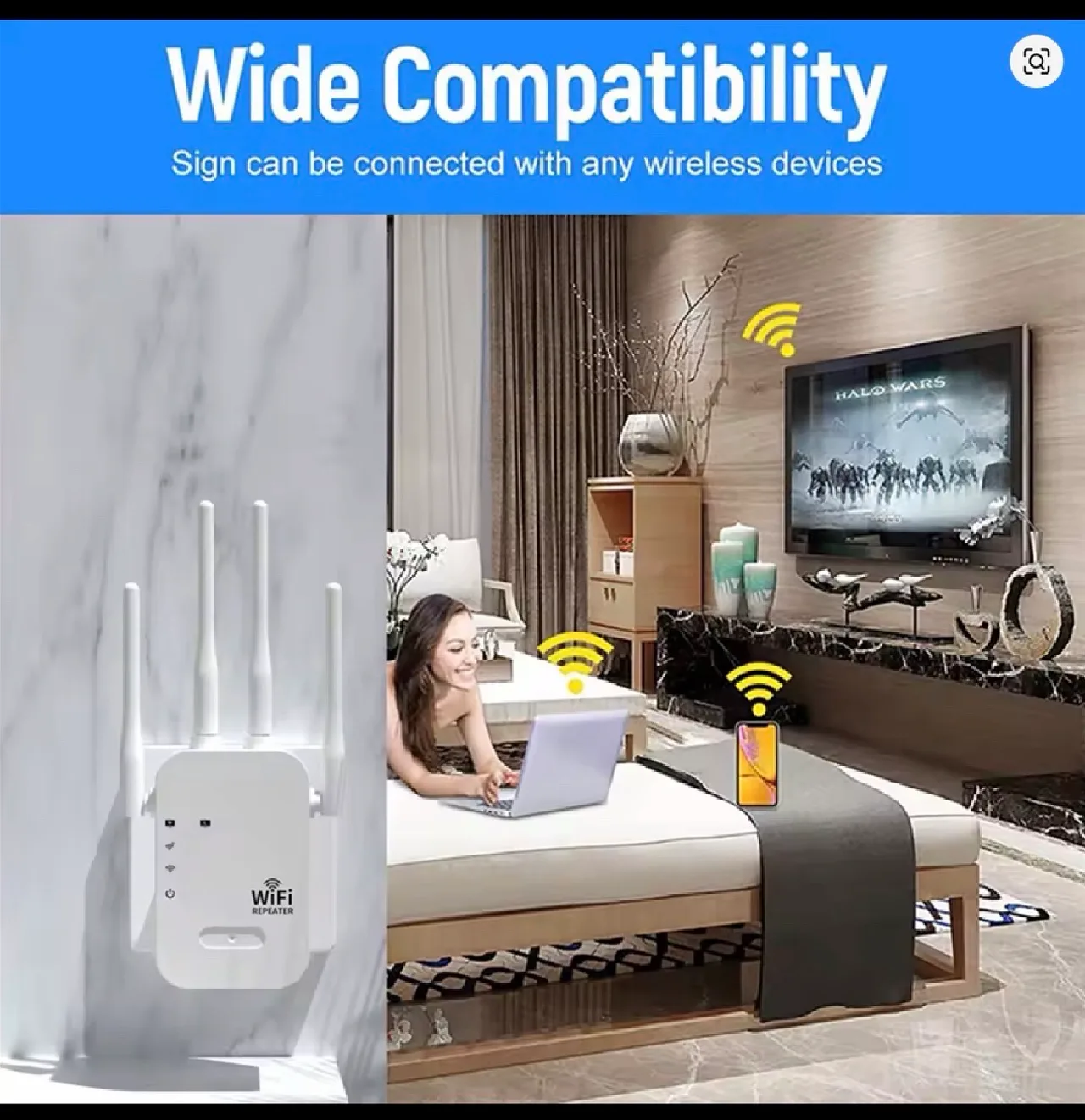1200Mbps WiFi Repeater Wifi Amplifier Signal Wifi Extender Booster — photo 3