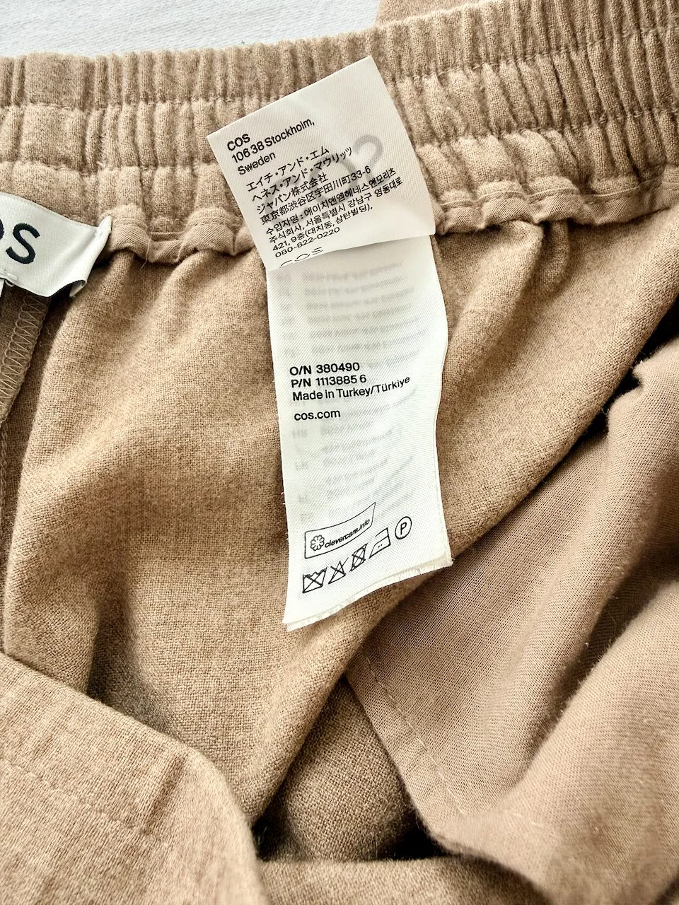 COS Straight Leg Wool Trousers | Camel Mélange – photo 7