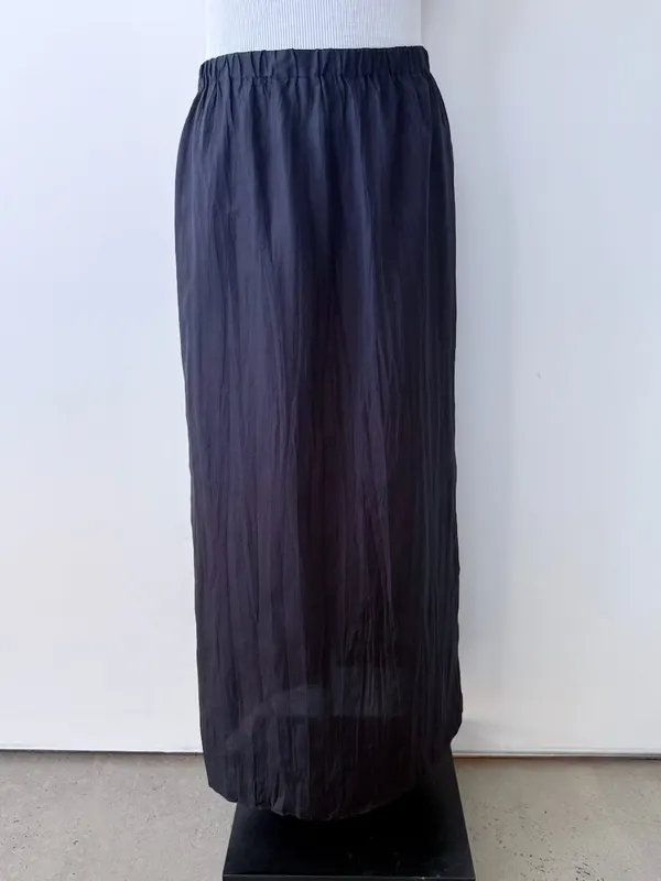 COS Crushed Silk Maxi Skirt | Black | Size 38 / AU10