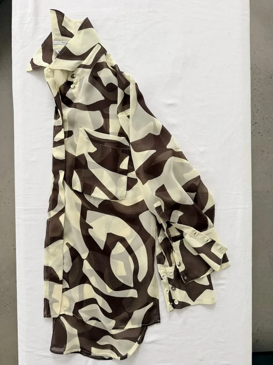 Country Road Silk Chiffon Abstract Print Shirt | Size 10 | NWOT – photo 6