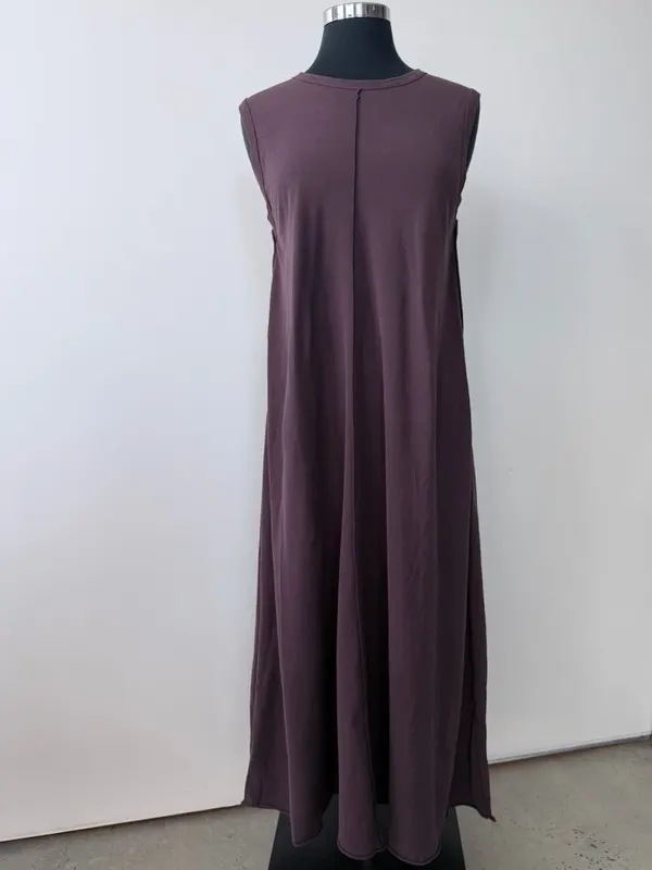 Jac + Jack Cotton Maxi Tank Dress | A-Line | Raw Hem | size 14