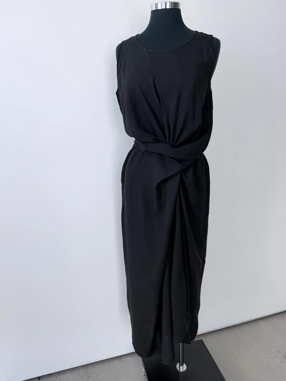 ALPHA60 Multi Way Black Cotton Maxi Dress | Size M – photo 4