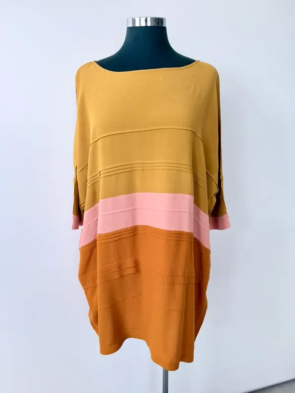 Rützou for Anthropologie Colour Block Tunic Dress | Size 40 / AU 12