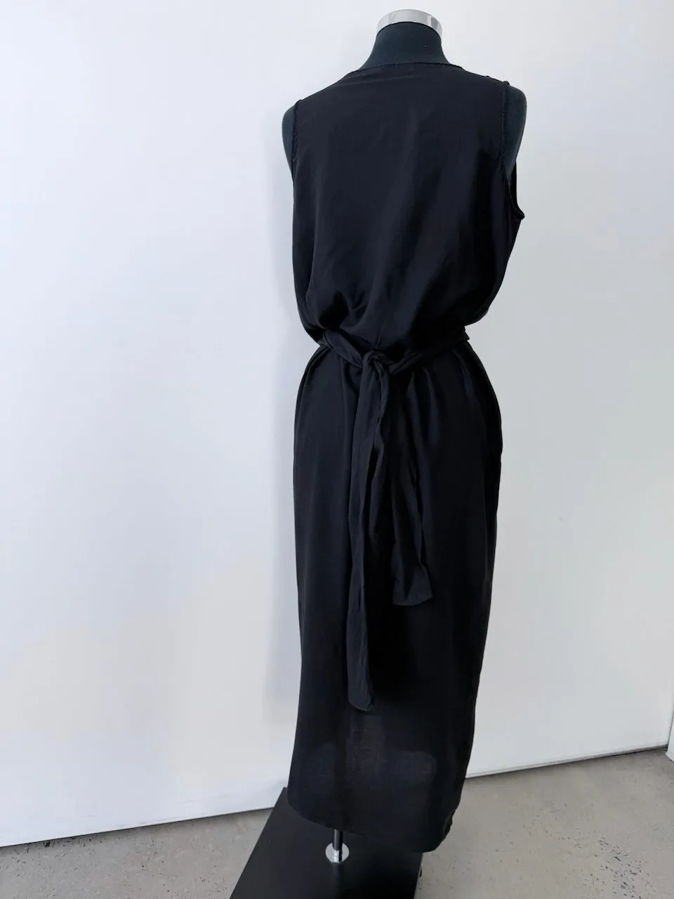 ALPHA60 Multi Way Black Cotton Maxi Dress | Size M – photo 5