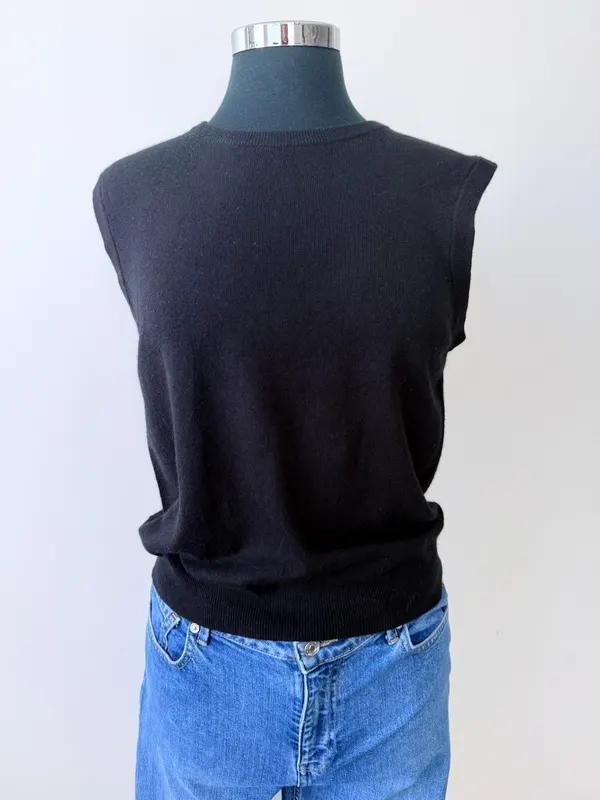 Country Road 100% Wool Sleeveless Knit | Black