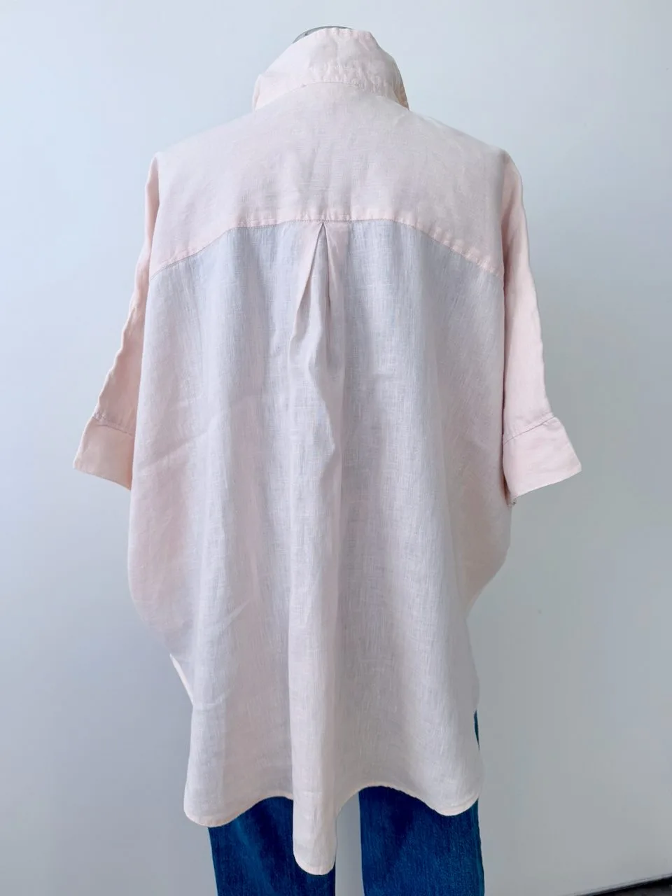 Witchery Relaxed Linen Shirt | Soft Shell Pink | size 16 – photo 2