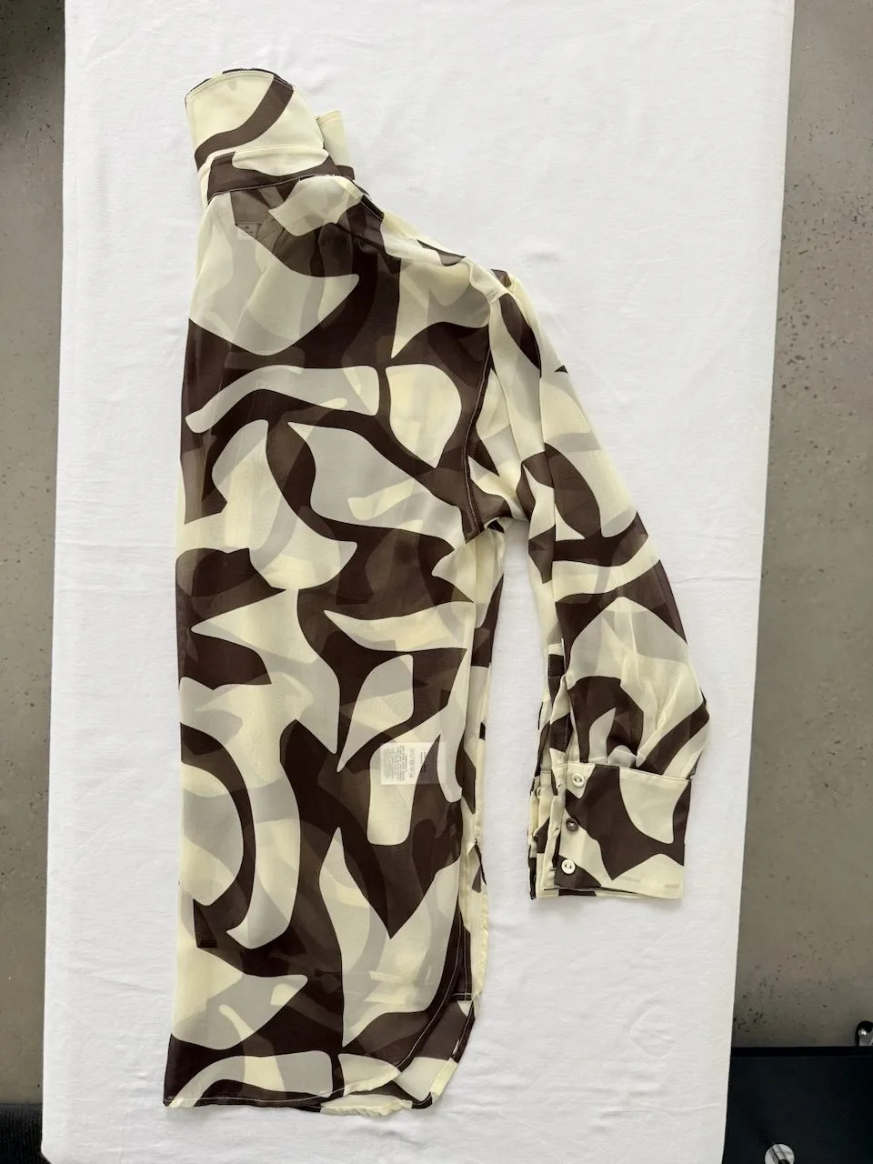 Country Road Silk Chiffon Abstract Print Shirt | Size 10 | NWOT – photo 7
