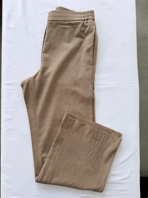 COS Straight Leg Wool Trousers | Camel Mélange