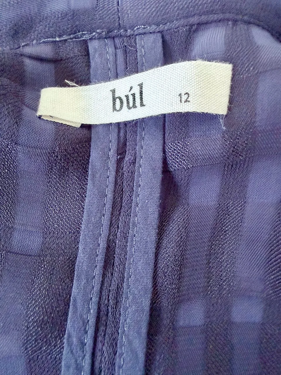 búl Kimono Wrap Dress Blue Textured Semi Sheer | Size 12–14 – photo 9