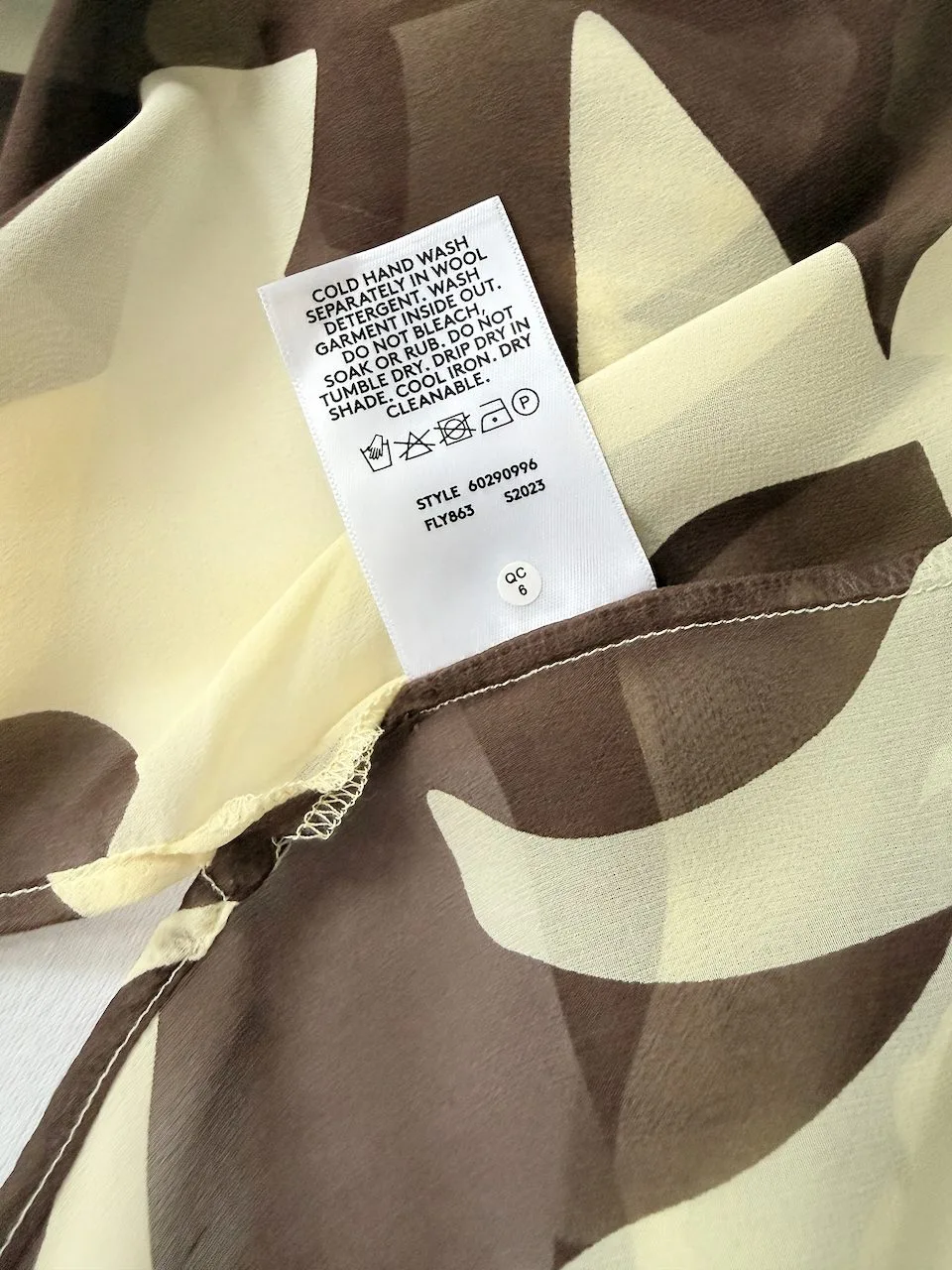 Country Road Silk Chiffon Abstract Print Shirt | Size 10 | NWOT – photo 12