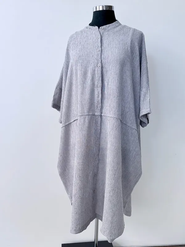 ELK Cocoon Shirt Dress | High-Low Hem | Pockets | size 14