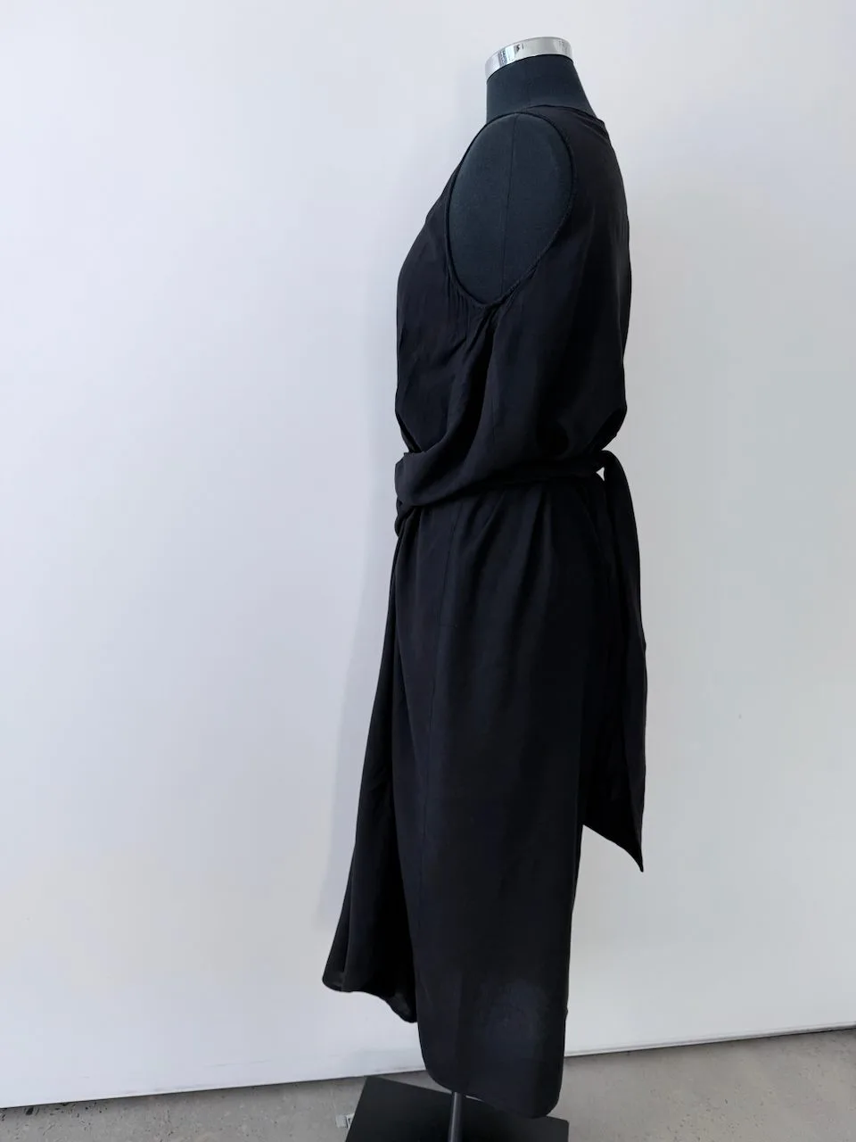 ALPHA60 Multi Way Black Cotton Maxi Dress | Size M – photo 7