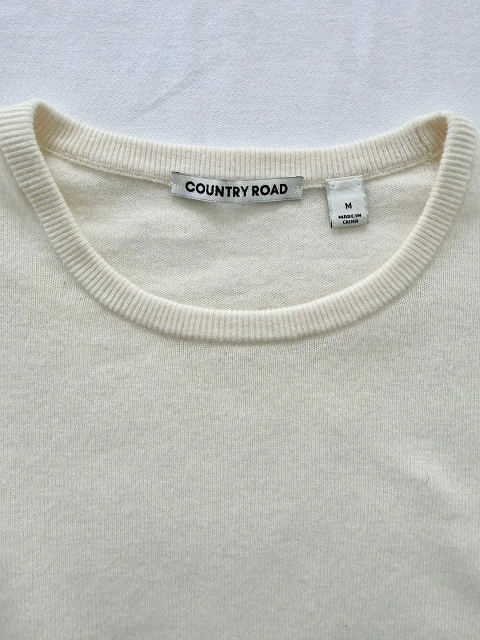 Country Road 100% Merino Sleeveless Knit | Off-White – photo 6