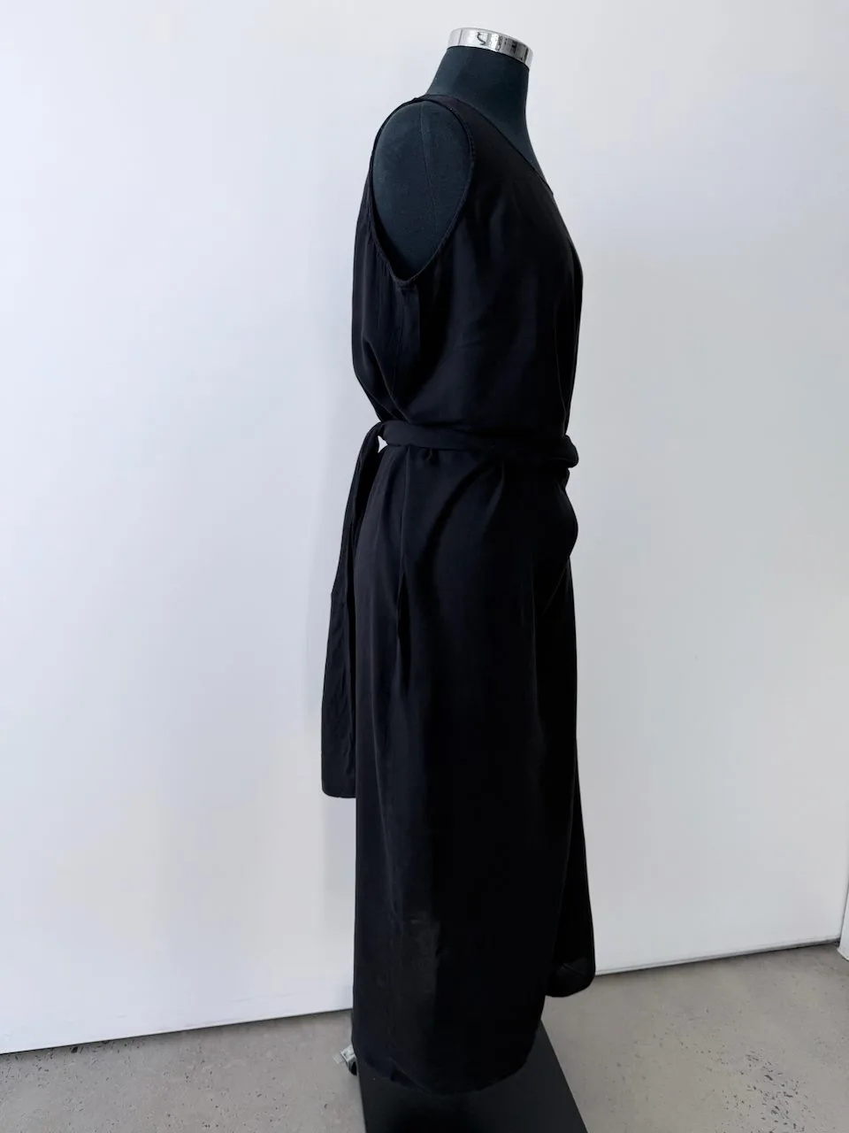 ALPHA60 Multi Way Black Cotton Maxi Dress | Size M – photo 6