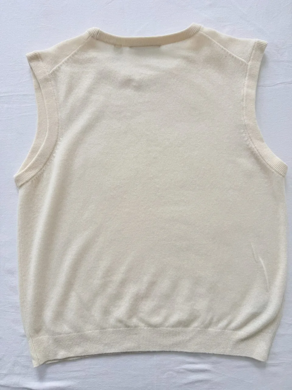 Country Road 100% Merino Sleeveless Knit | Off-White – photo 5