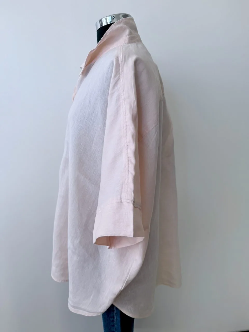 Witchery Relaxed Linen Shirt | Soft Shell Pink | size 16 – photo 3
