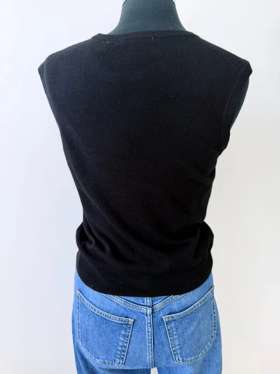 Country Road 100% Wool Sleeveless Knit | Black – photo 2