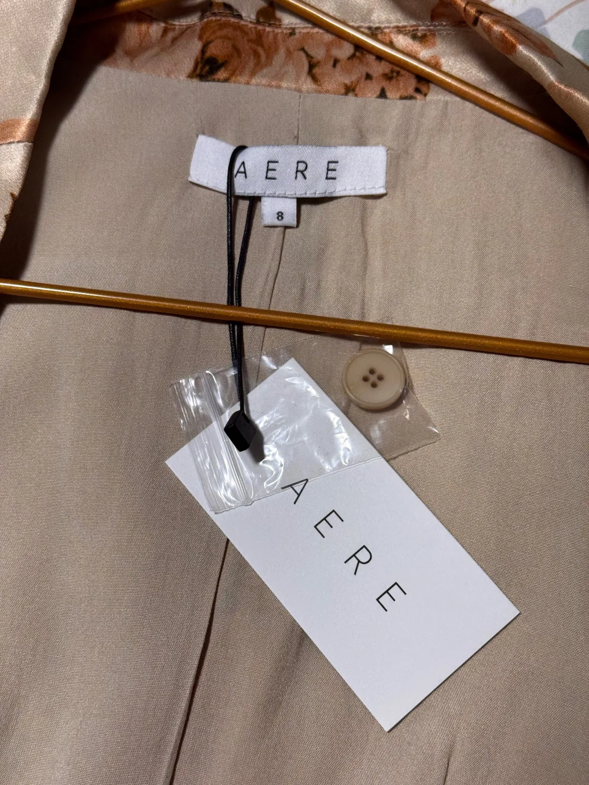AERE Floral Satin Blazer — photo 2