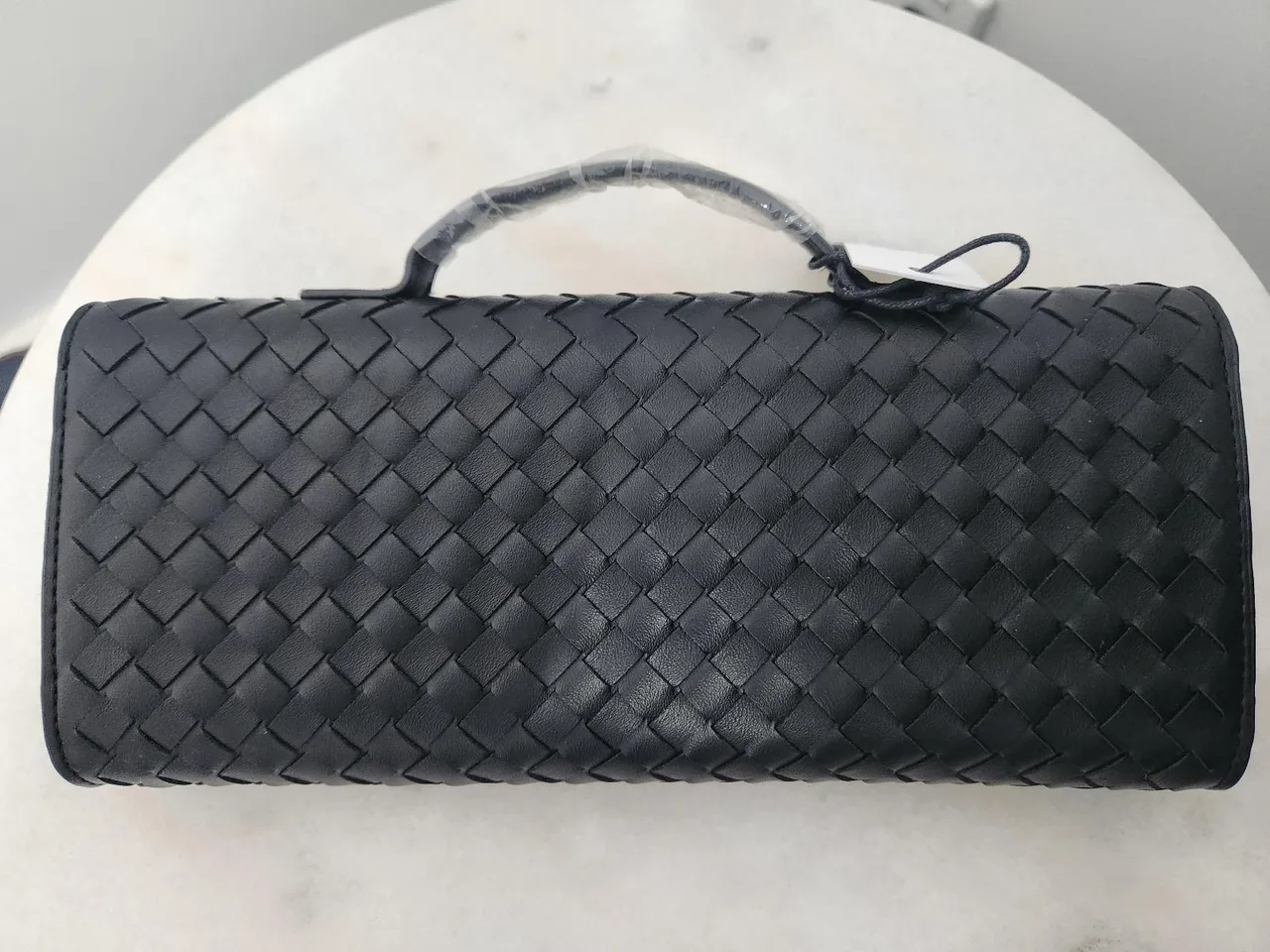 Lustre and sage woven Clutch with crossbody strap — photo 3