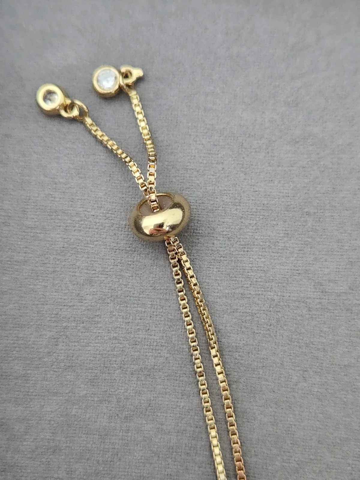Gold tone adjustable slider bracelet — photo 4
