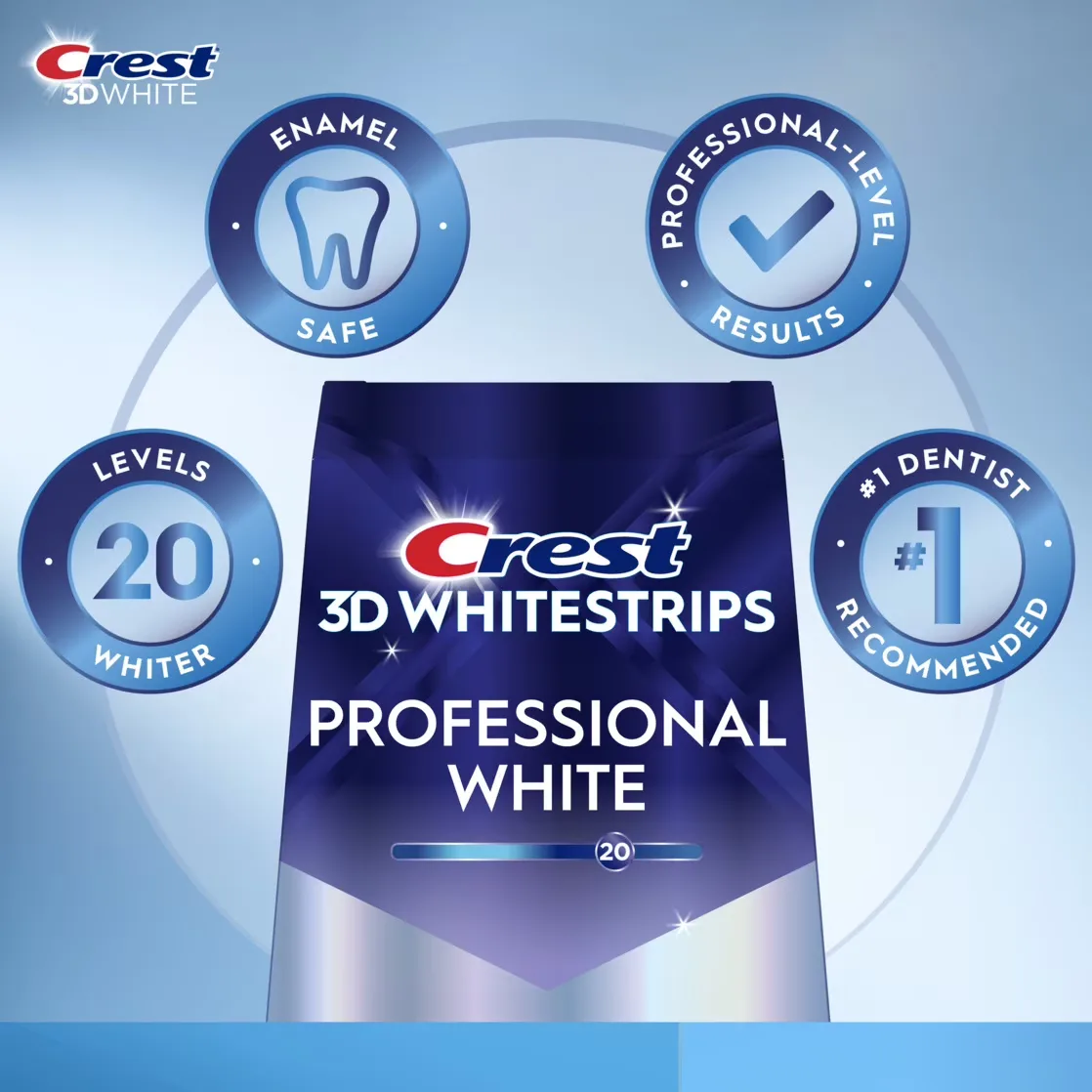 ★ CREST 3D WHITE WHITESTRIPS PROFESSIONAL WHITE (20 TREATMENTS / 40 STRIPS) ★ – photo 2
