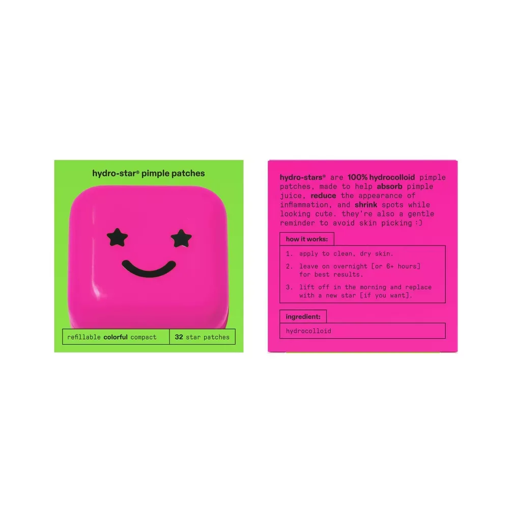 ★ STARFACE HYDRO-STAR PIMPLE PATCHES - PARTY PACK (Pink / Colorful Compact) (32 – photo 2