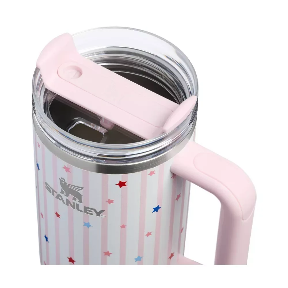 ★ STANLEY 40 OZ H2.0 FLOWSTATE QUENCHER TUMBLER - Pink Starry Stripes ★ – photo 3