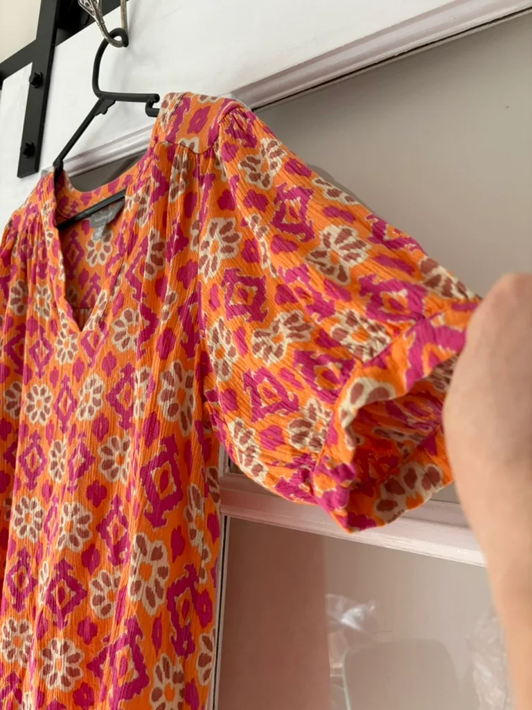 Susanne Grae Orange Pink Blouse Boho Small – photo 5