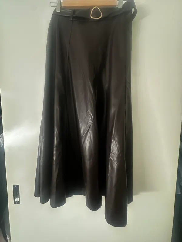 Aline leather look skirt