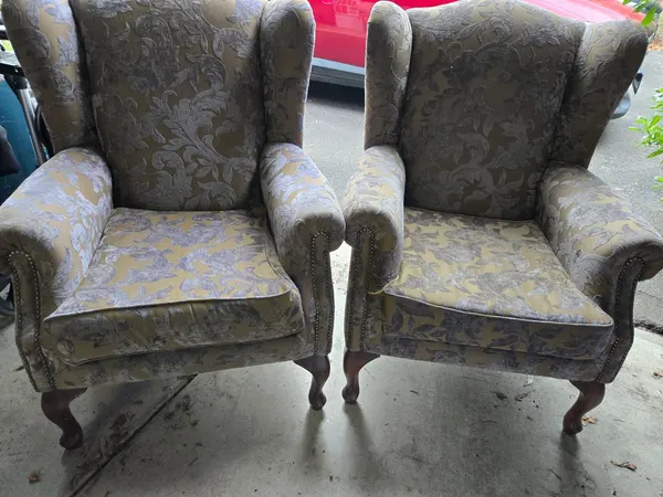 2 for the price of 1 Bespoke Wing Back Chairs