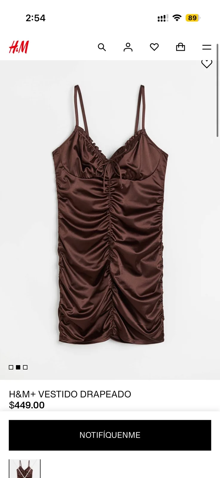 Brown Satin Dress — photo 2