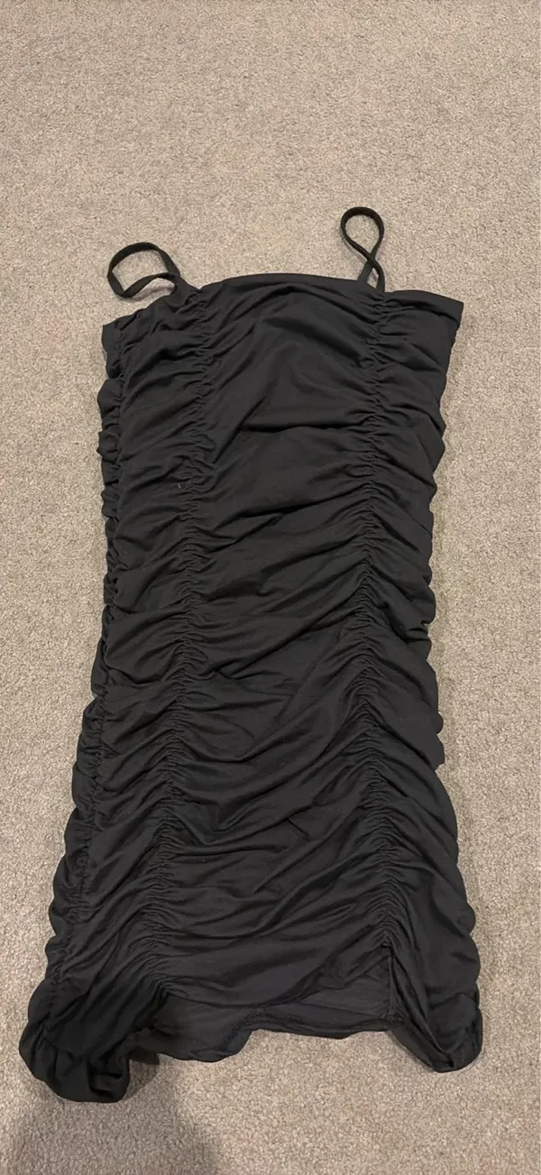 Black Ruched Dress