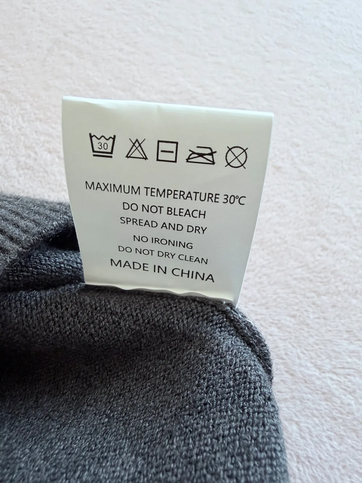 Charcoal Grey Quarter-Zip Knit Polo Sweater — photo 7