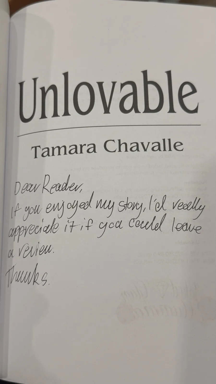 Unlovable by tamara chavalle, based on a true story – photo 3