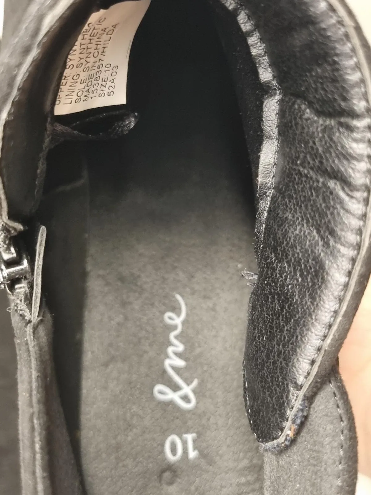 Black faux suede ankle boots — photo 2