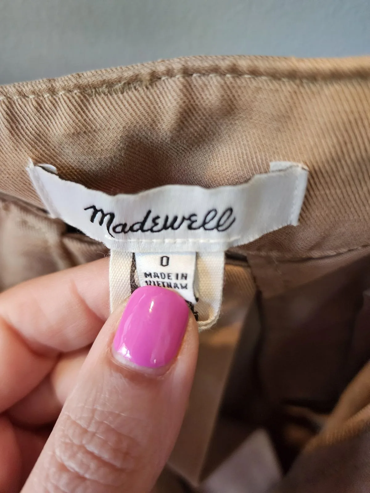 MADEWELL High-Rise Wide-Leg Pleated Chino Cotton Fair Trade Pants in Tan / Khaki – photo 8