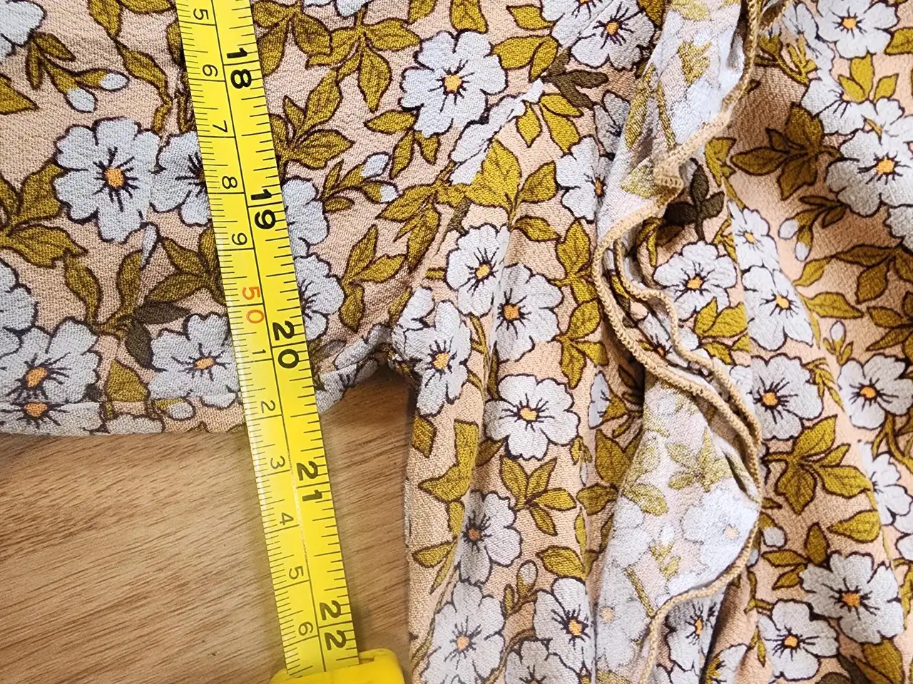 SASS Ditsy Floral Long Sleeve Blouse Size 10 Mustard Boho Cottagecore Keyhole To – photo 10