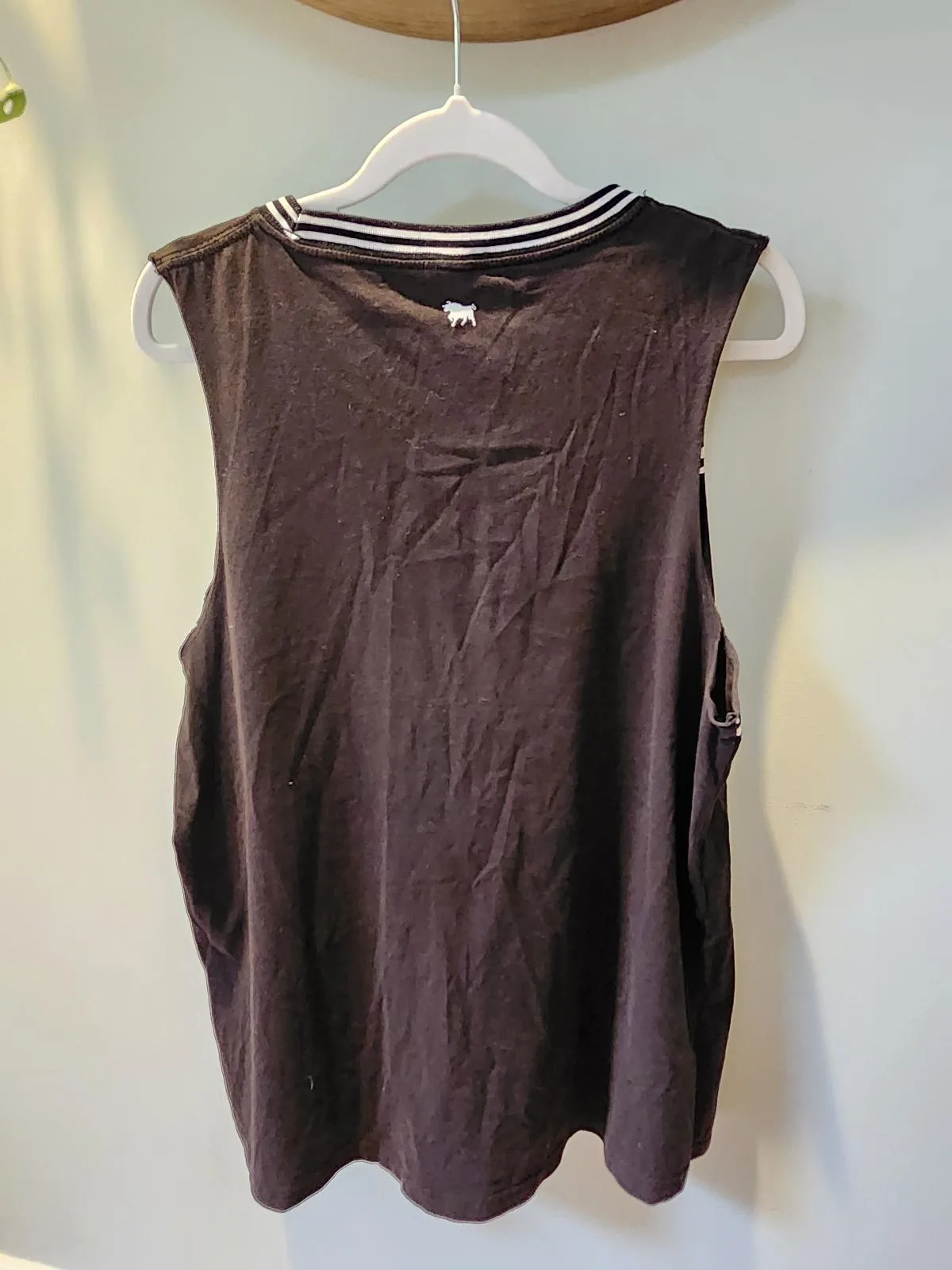 Ringers Western Black Striped Aussie Country Sleeveless Muscle Tank Top Size 12 – photo 5
