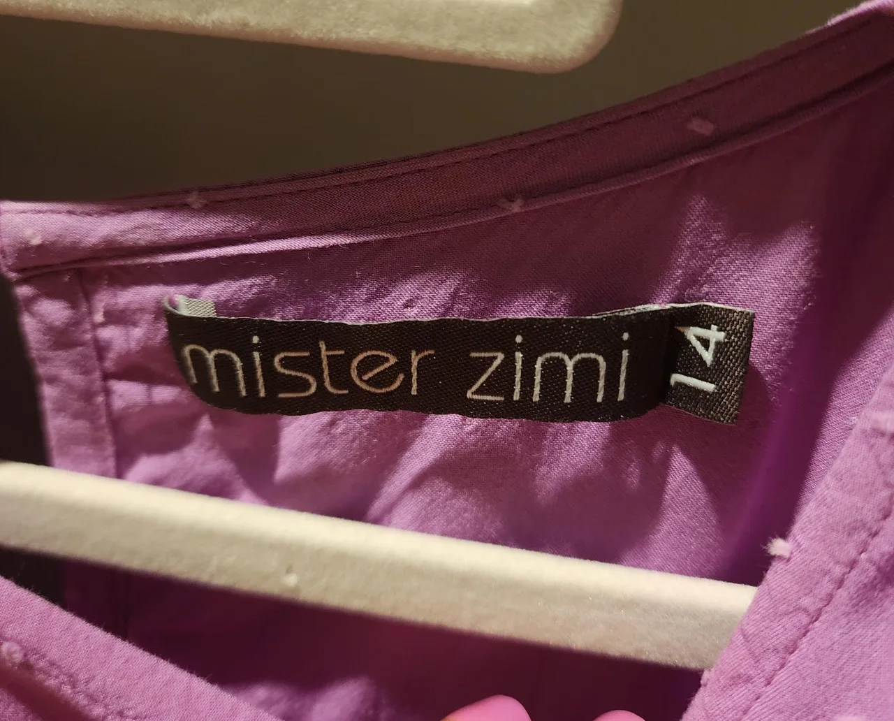 Mister Zimi Womens 14 L Lilac Purple Swiss Dot Ruffle Peplum Sleeveless Tank Top – photo 4