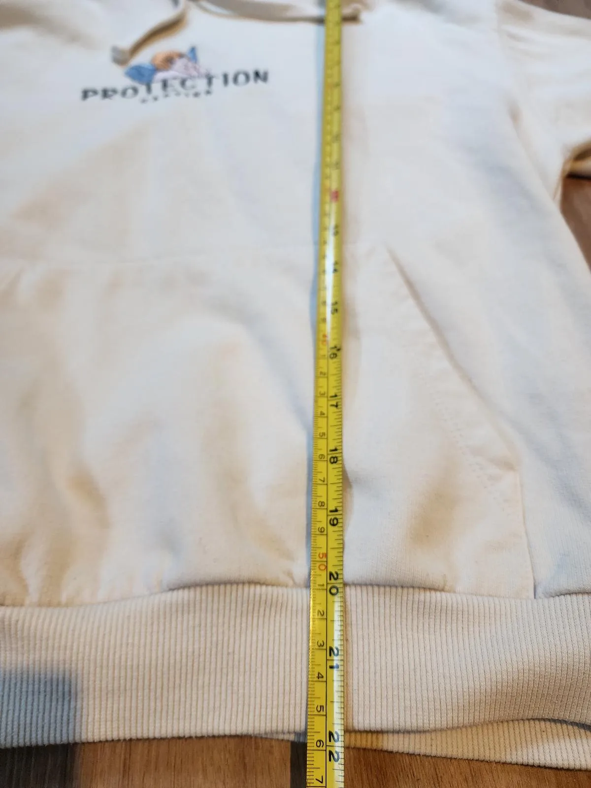 KAOTIKO BCN Protection Cherub Angel Hoodie Off-White Cream Unisex Size S Small — photo 7