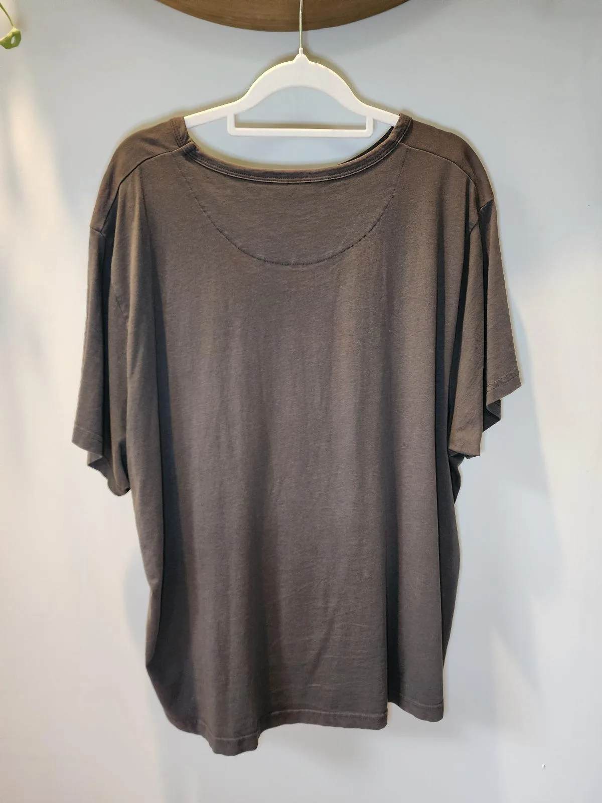 Stella + Gemma Womens Plus Size 18 Grey Cotton Wild Free Cheetah Cotton T-Shirt – photo 5
