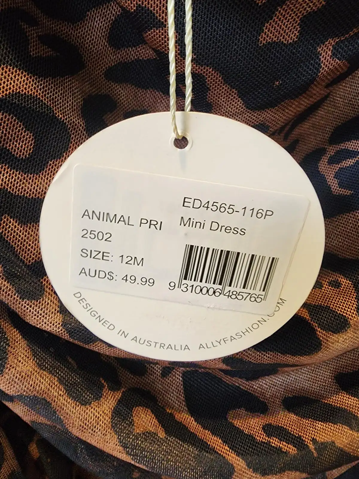 Ally Fashion NWT Leopard Y2K Baddie Mesh Ruched Halter Asymmetric Mini Dress 12 – photo 4