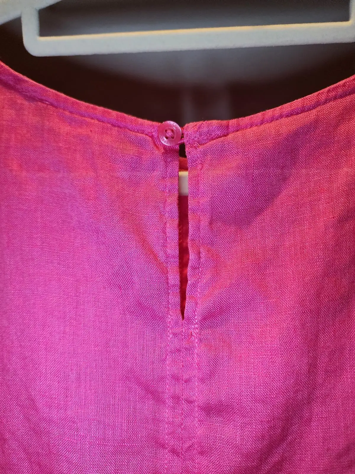 United Colors of Benetton Hot Pink 100% Pure Linen Sleeveless Tank Top Size L 12 – photo 6