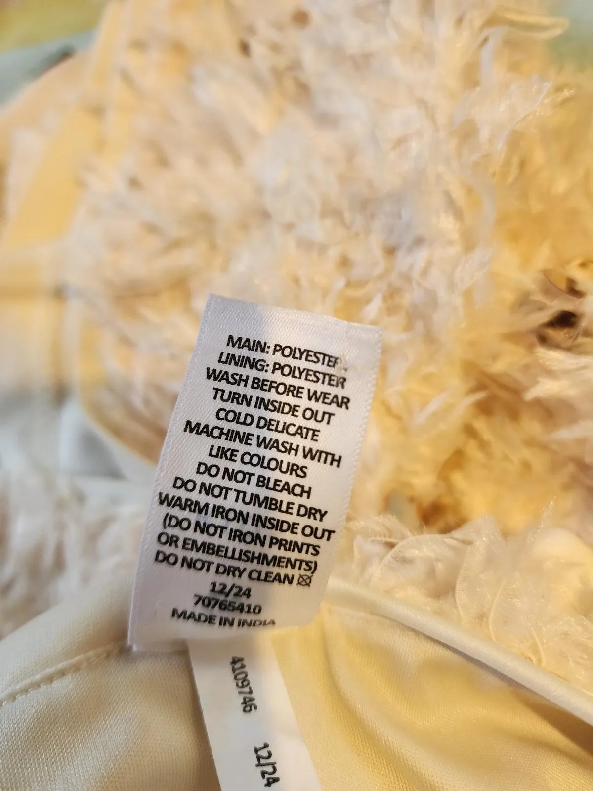 Target Kids Cream Faux Feather & Sequin Mini Skirt | Size 8 Tweens Party Coquett – photo 4