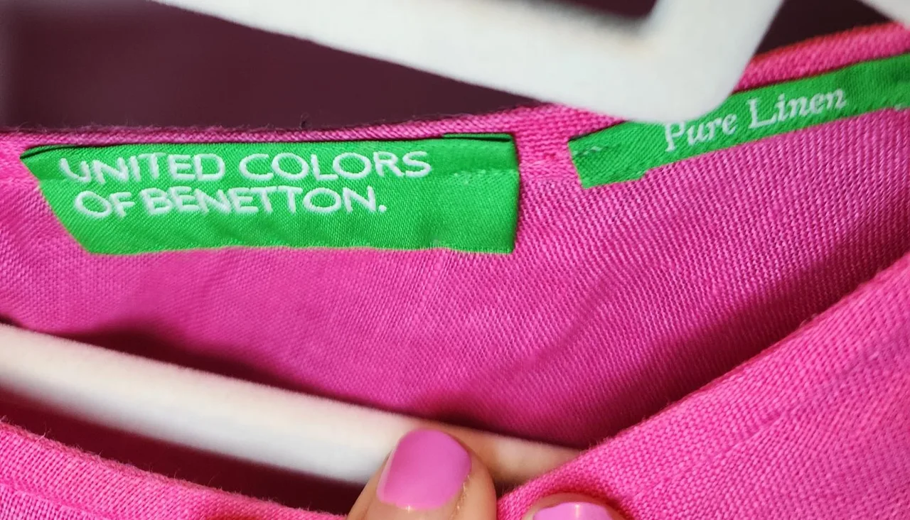 United Colors of Benetton Hot Pink 100% Pure Linen Sleeveless Tank Top Size L 12 – photo 4