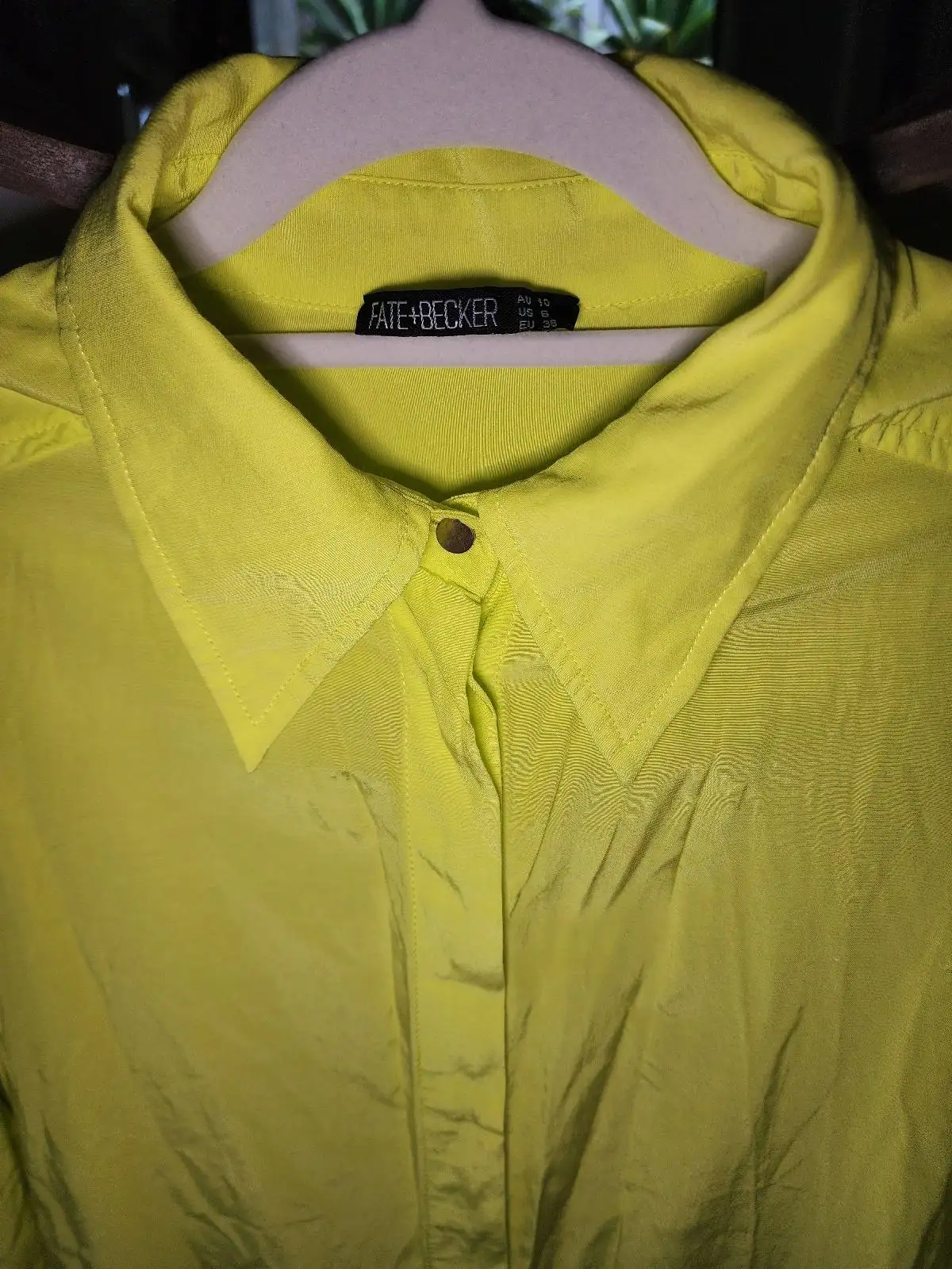 Fate + Becker Electric Neon Lime Yellow Dopamine Trinny Layering Shirt 10 – photo 5