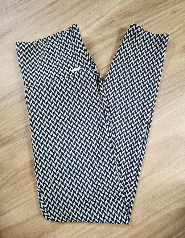 AIM'N Les Angles High Waist Tights Size S Black Cream Geometric Leggings