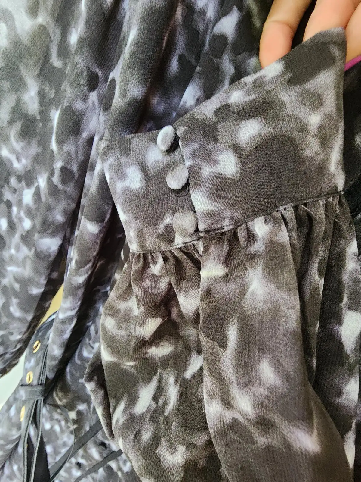 City Chic NWT Emilia Tortoiseshell Belted Chiffon Midi Shirtdress Size L 20 – photo 7